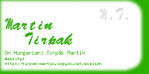 martin tirpak business card