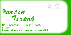 martin tirpak business card